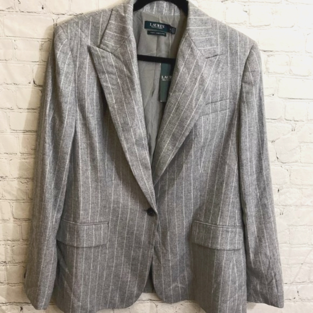 Ralph Lauren wool pinstripe blazer